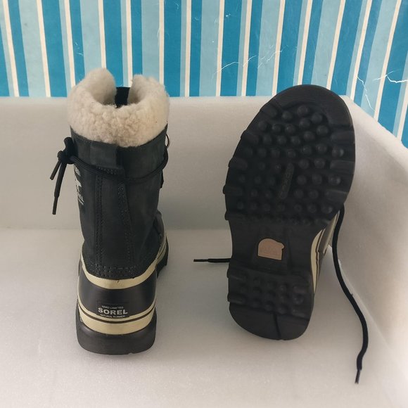 SOREL Caribou Waterproof Leather boot Extreme Winter boot Men 8us=Women 9.5us - Picture 6 of 9